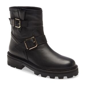 JIMMY CHOO   Women Youth II Buckle Strap Combat Boot sz 8